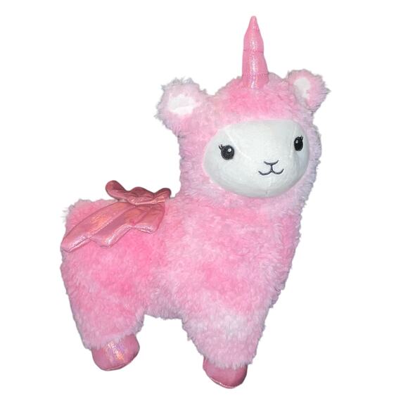 FAO Schwarz Plush Llamacorn Llama Unicorn Glow Brights Pegasus Sound Nursery 14" - Picture 10 of 13
